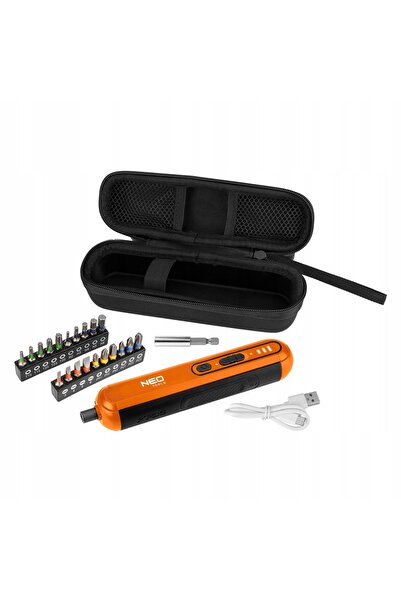 NEO Tools Set de șurubelniță electrică cu acumulator NEO 4V Li-Ion LED USB-C ...
