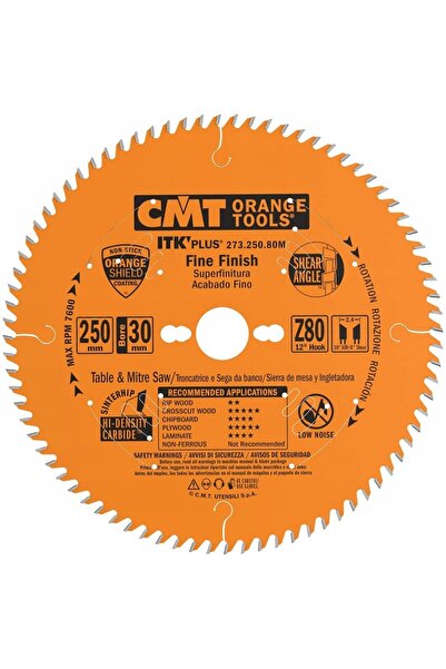 CMT Disc de tăiere ultra-subțire pentru lemn, 250x30mm, 273.250.80M