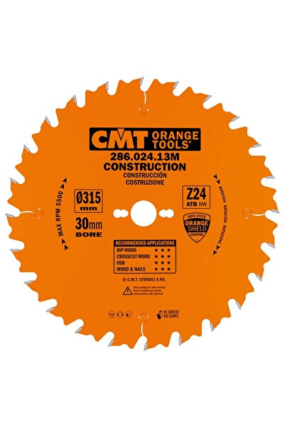 CMT Disc de ferăstrău pentru lemn 315x30 MM 24 dinți 42 286.024.13M