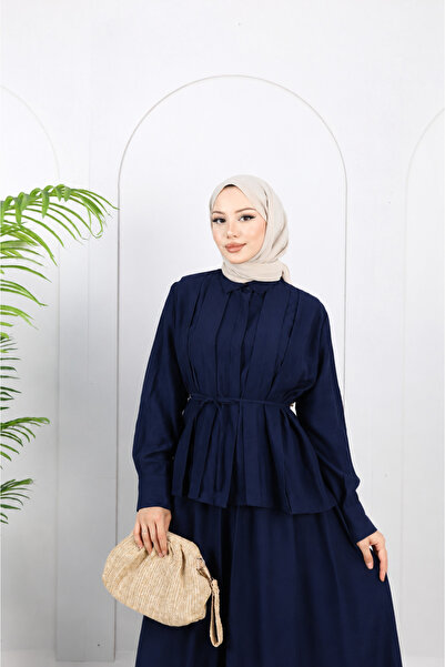 Livora Butik Design Pleated Skirt Suit