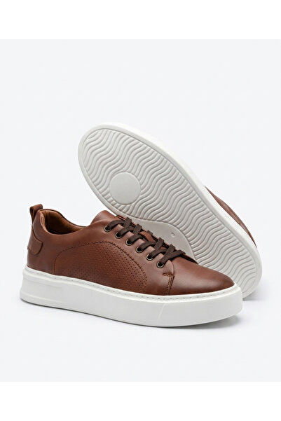 ERDOĞAN TULGAR Genuine Leather Eva Sole Brown Men's Shoes Te0119