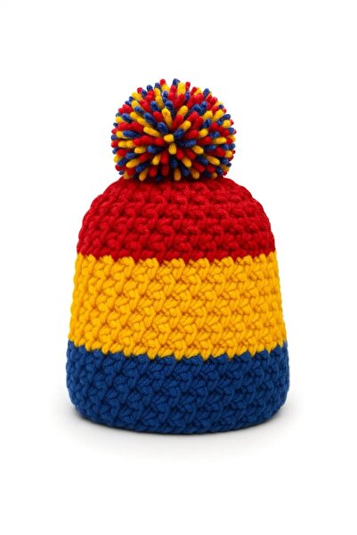 Mauri Căciulă tricoloră lucrată manual - Uni
