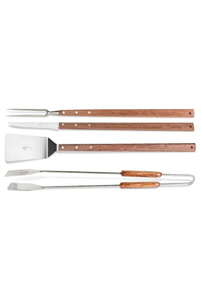 Sanelli Set profesional de ustensile pentru grătar BBQ, cuțit, clește, spatul...