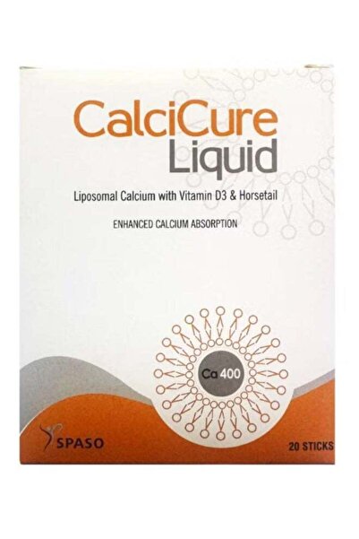 Spaso CalciCure Liquid 20 Sticks, Liposomal Calcium With Vitamin D3 And Horse...