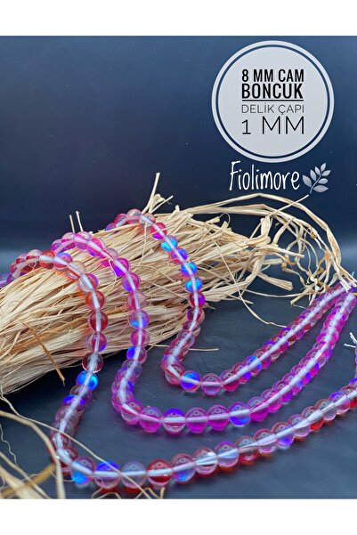 Fiolimore 8 mm Ab Plated Glass Beads (1 String 40 Pieces) Iridescent Rainbow ...