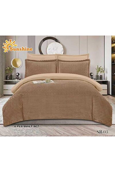 BIET ALMAFROSHAT 6-Piece Quilt Set with a Luxurious Duvet Cover