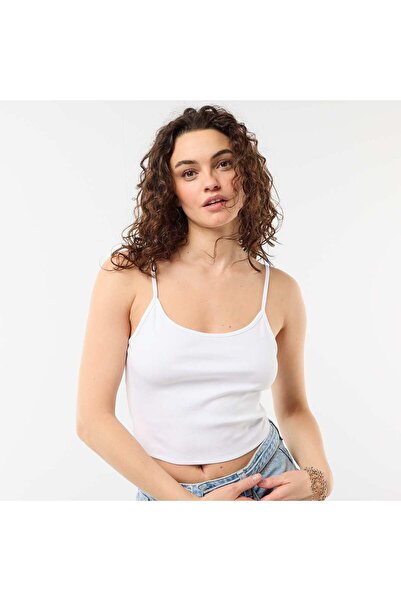 KIABI Adjustable Spaghetti Strap Camisole WHITE