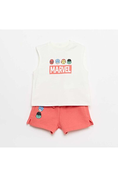 KIABI Marvel 2-piece Tank Top + Shorts Set WHITE