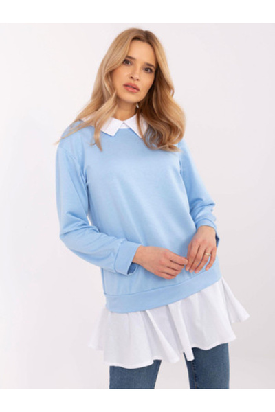 Italy Moda Γυναικεία Μπλούζα, ITALY MODA, Βισκόζη, Μακρυμάνικη, Ανοιχτό Μπλε,...