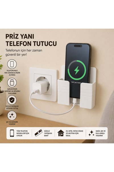 Lilasso Yapışkanlı Telefon Kumanda Tutucu Aparat