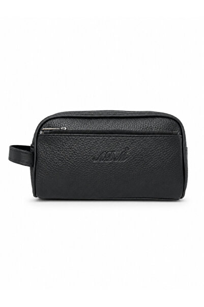Sanmorris ADM muška putna, brijerska i kozmetička torba od umetne kože, crna mat