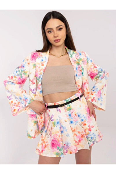 Italy Moda Women's Suit, ITALY MODA, Polyester, Long Sleeve, Ecru, model DHJ-...