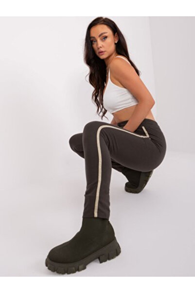Relevance Pantaloni Trening Dama Sport, Guler inalt, RELEVANCE, Khaki Casual ...