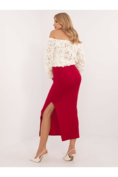 Italy Moda Дамска пола, ИТАЛИЯ МОДА, Полиестер, Червен, модел MI-SD-20730.69