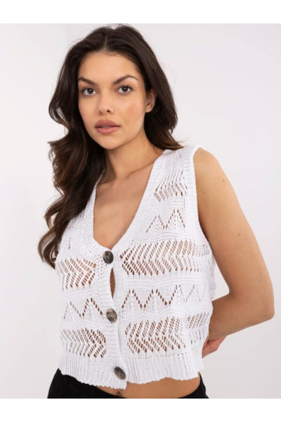 Sublevel Pulover Dama Mini, Decolteu in V, Sublevel, Alb Casual Model D93076J...