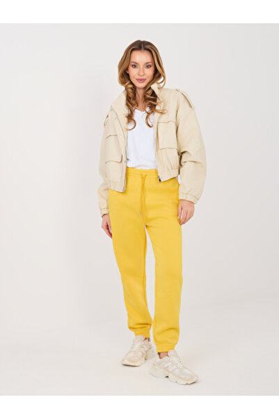 CALİMERA Pantaloni Trening Dama Sport, Guler inalt, Calimera, Galben Casual M...