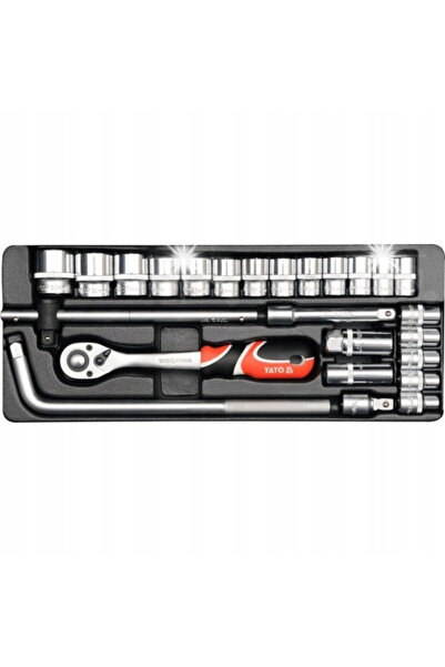 yato Set de chei tubulare cu clichet 1/2'' 25 piese