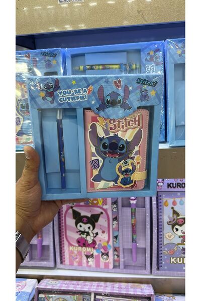 HEPBİMODA Stich Defter Ve Kalem Seti Okul Öncesi Kalem Defter