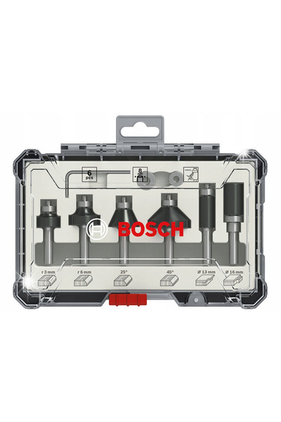 Boschen BOSCH SET FREZE 6 BUCĂȚI PRINȚAR 8 MM