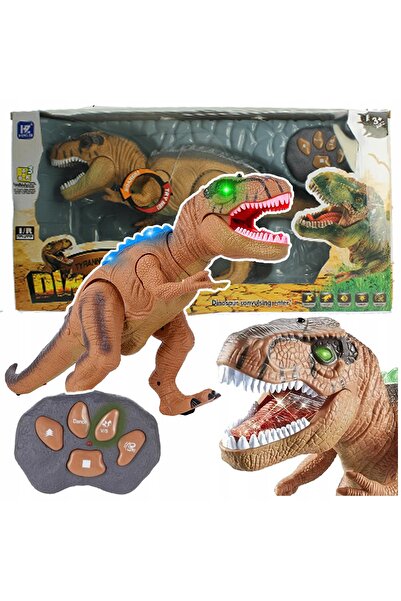 Stator Dinozaur interactiv, robot de jucărie telecomandat, cu LED-uri, care m...