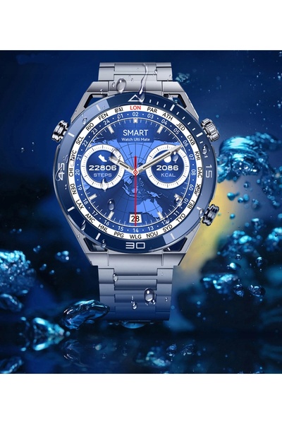Rubicon Smartwatch RNCF22 cu curele suplimentare din piele și silicon