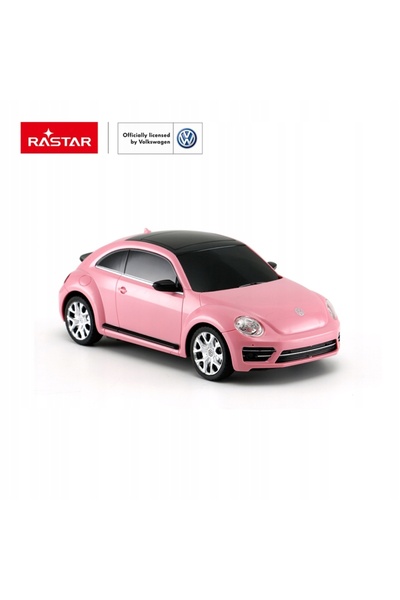 Rastar Mașină teleghidată Volkswagen Beetle RC roz, cu telecomandă