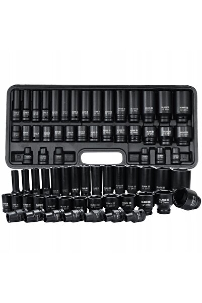 BLACK Set de chei de impact 8-32, cheie de impact 1/2, 35 el CR-MO