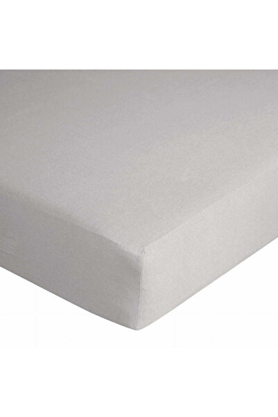 Design 91 Cearșaf JERSEY argintiu 160x200 +30cm tricotat din bumbac cu elastic