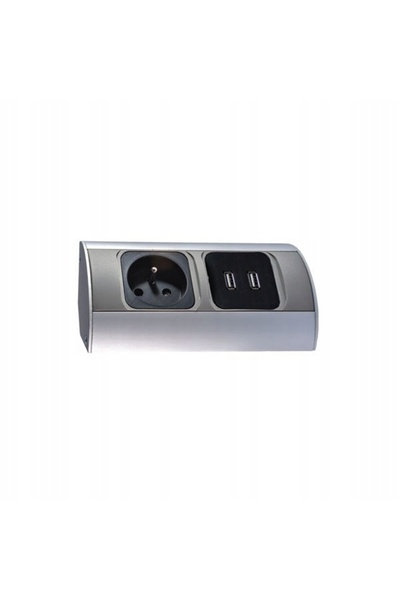 Orno Priză electrică de mobilier cu 2 porturi USB pentru încărcare