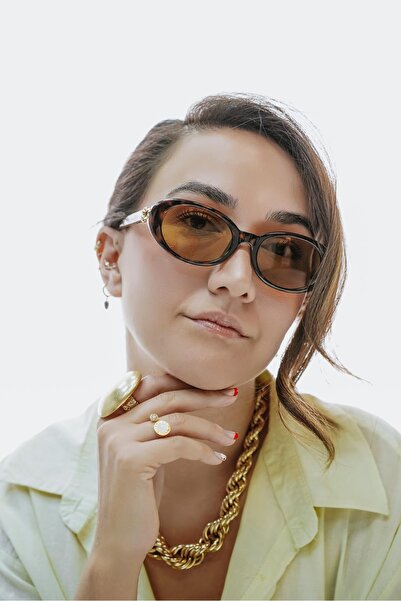 Stil Noktası Tf-Co Leopard Frame Brown Glass Sunglasses