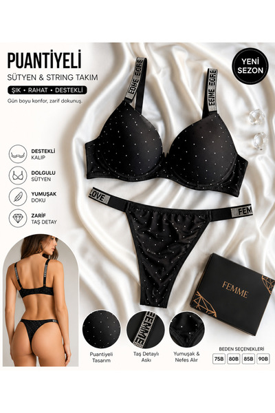 love secret SERPME TAŞLI DOLGULU SÜTYEN TAKIM