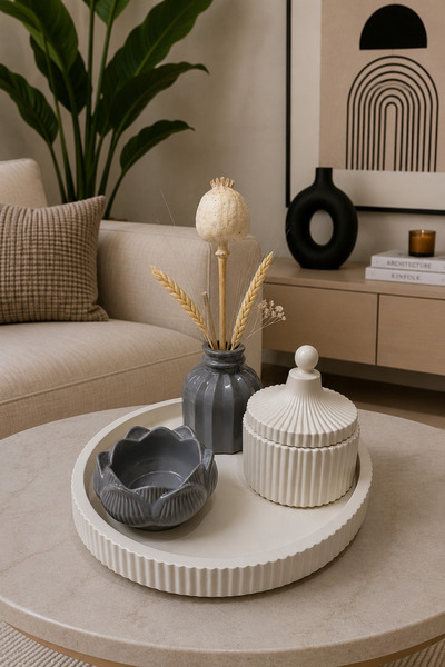 Zigzag Home طقم مزهريات ديكورية على الطراز البوهيمي مكون من 4 قطع، صندوق مزهر...