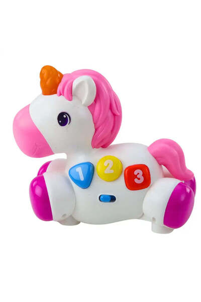 LeanToys Jucărie interactivă Lean Toys Unicorn cu lumini și sunete, 18+ luni