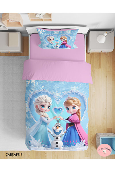 Erays Home Frozen Elsa Frozen 3D Digital Single Bed Sheetless Girl's Duvet Co...