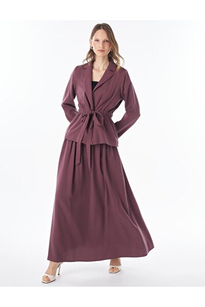 KYR 100% Lyocell Skirt Suit Cocoa Powder