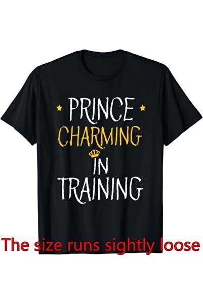 01THEONE تي شيرت نسائي بطبعة Prince Charming - هدية بطل القصة الخيالية، تي شي...