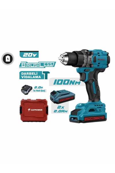 CATPOWER EL ALETLERİ CATPOWER AKÜLÜ DARBELİ VİDALAMA Li-ion 100NM (MAKİNE) KÖ...
