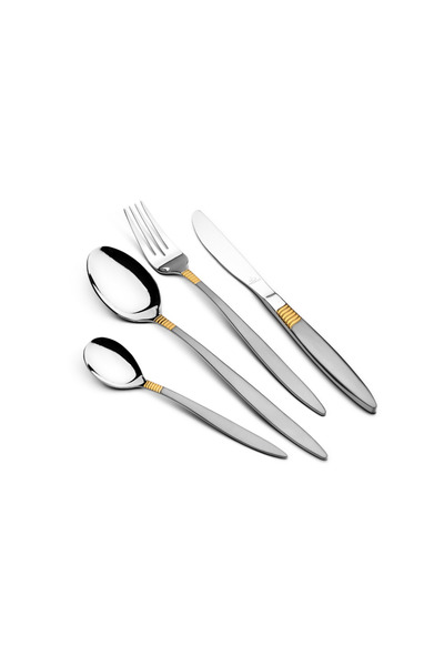 Arshia 86-Piece Gold & Silver Stainless Steel Cutlery Set | Luxury Dual-Tone ...