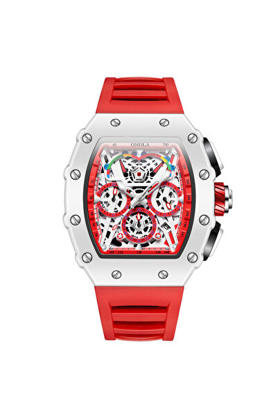 Choice1 ON6827W red Watches for Man ONOLA 6827W Trend White Men Watch Waterpr...