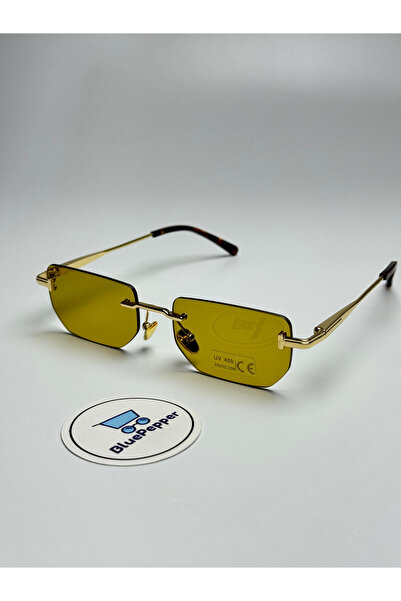 BluePepper Tomsel Sunglasses t Detailled Frameless Metal Handle Uv400 Protect...