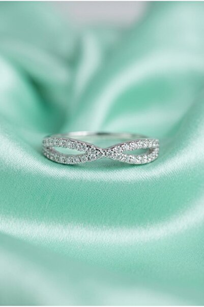 ILSA Infinity Form Stone Steel Ring