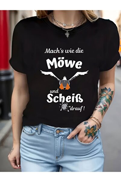 Ekim11 تي شيرت ألماني مطبوع عليه عبارة "Do It Like The Seagull Scheib Drauf"،...