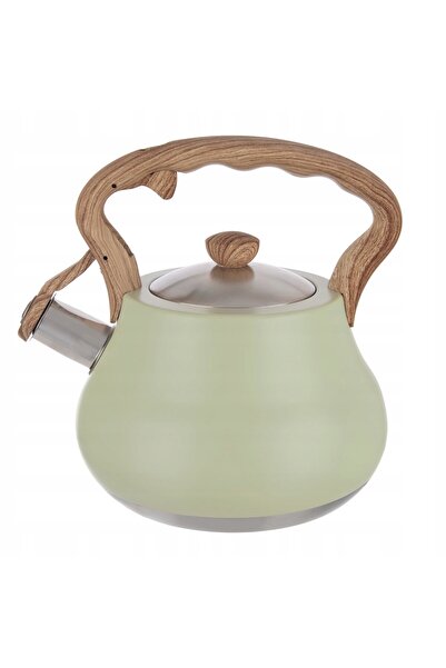 Orionis Ceainic cu fluier ORION GREENISH 3 L Oțel Verde Soft Touch Inducție