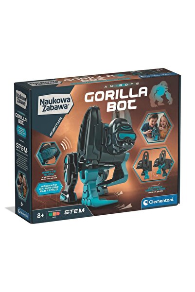 CLEMENTONI Jucărie științifică Gorilla Bot, robot educativ de asamblat, 8+