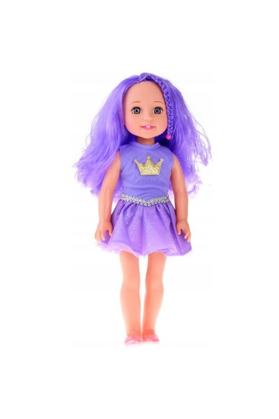 LeanToys LALKA LALA cu păr mov 38 CM