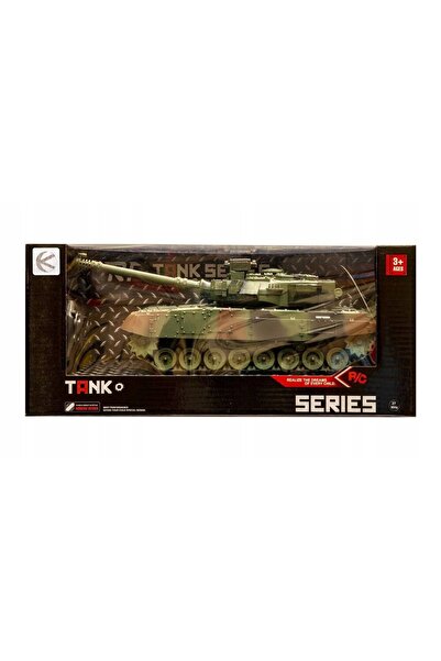 Kathay-Haster Tanc militar cu telecomandă, cu lumini și sunete, camuflaj verde