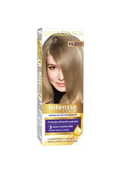 GEROCOSSEN Vopsea de Par Permanenta Intensse Color, Nuanta Nr. 10.2 Blond Inc...