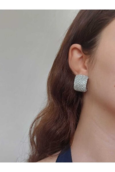 bijoux uniques Steel Plated Ultra Light Material Zircon Stone Earrings