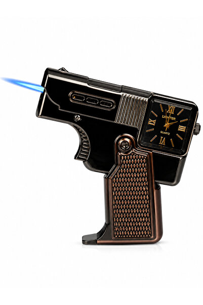 ONRSTORE Titan Flame Saat Detaylı Jet Alevli Metal Gazlı Çakmak