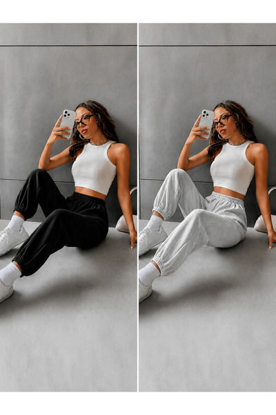 ZİYMO 2-Piece Women's Elastic Waist Trackpants